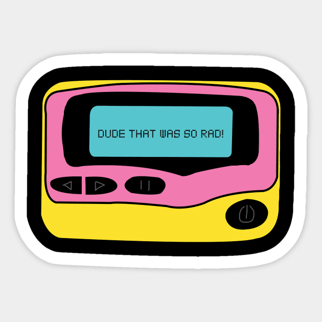 90s Nostalgia Pager Beeper 90s Nostalgia Sticker TeePublic
